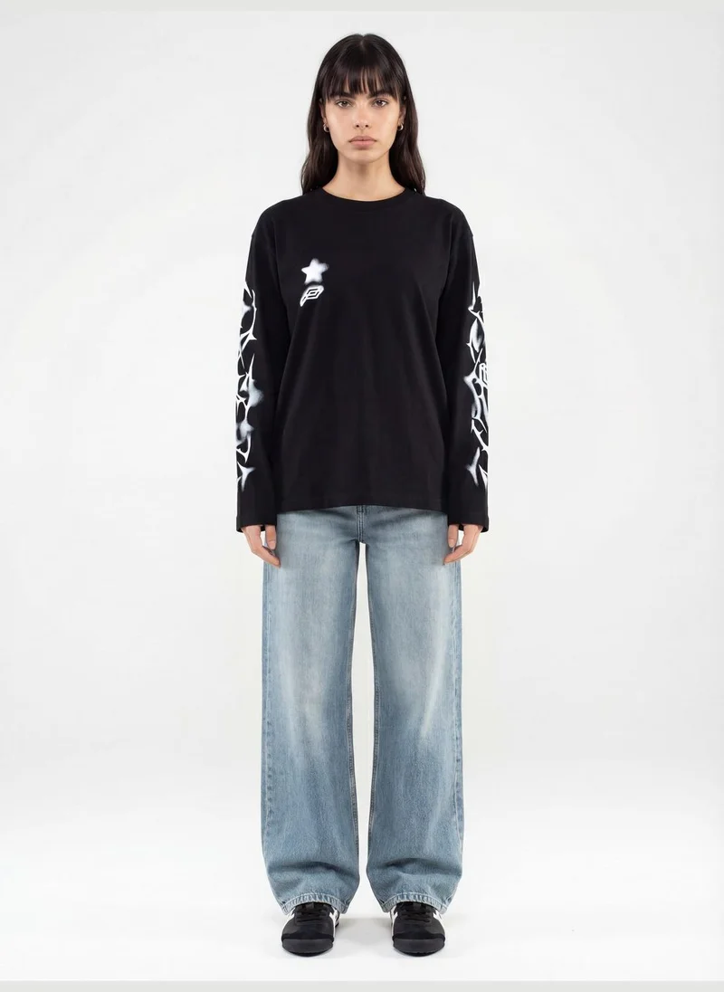 Prince Politique Black Freedom Graphic Print Long Sleeve  | Best Price UAE