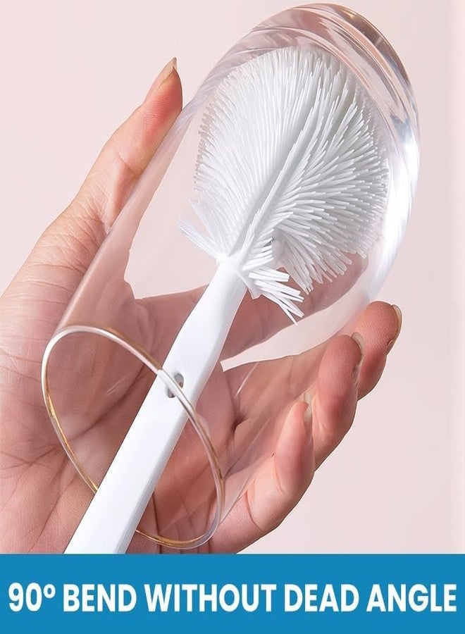 Scribify 5 in 1 Cup Cleaning Brush Baby Bottle Cleaning Brush Silicone Bristle for Easy & Scratch Free Cleaning Multifunction Bottle Brush - Image 5