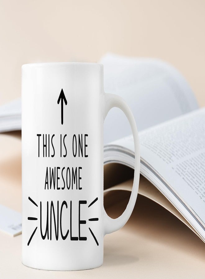 QASHWEY This is One Awesome Uncle Coffee Mugs Mug, Uncle Father's Day Birthday Gifts from Niece Nephew, UncleAppreciation Gifts Double Side Printed Ceramic Mug Cup 11 Ounce - Image 4