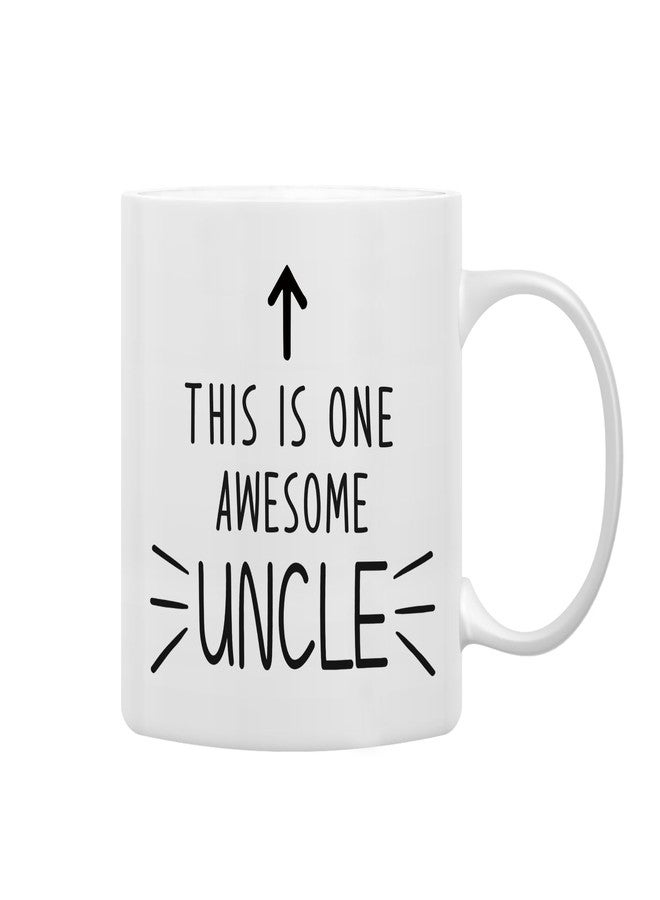 QASHWEY This is One Awesome Uncle Coffee Mugs Mug, Uncle Father's Day Birthday Gifts from Niece Nephew, UncleAppreciation Gifts Double Side Printed Ceramic Mug Cup 11 Ounce - Image 1