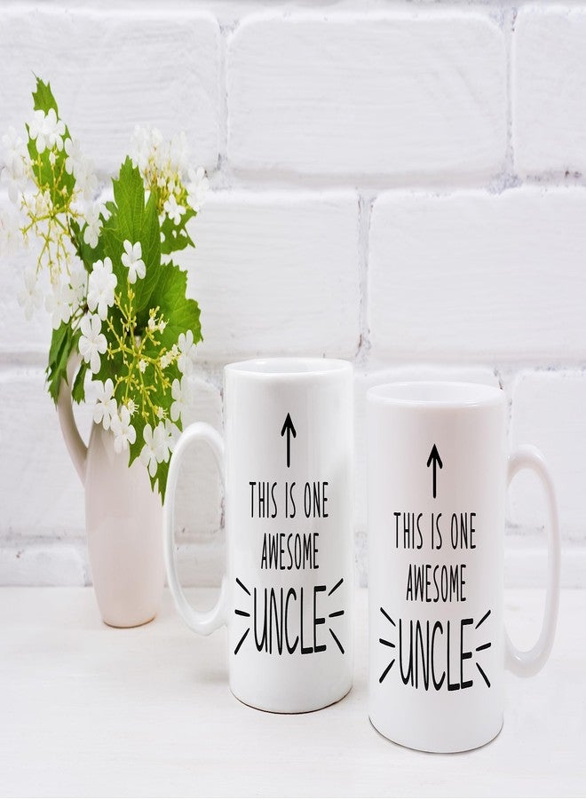 QASHWEY This is One Awesome Uncle Coffee Mugs Mug, Uncle Father's Day Birthday Gifts from Niece Nephew, UncleAppreciation Gifts Double Side Printed Ceramic Mug Cup 11 Ounce - Image 5