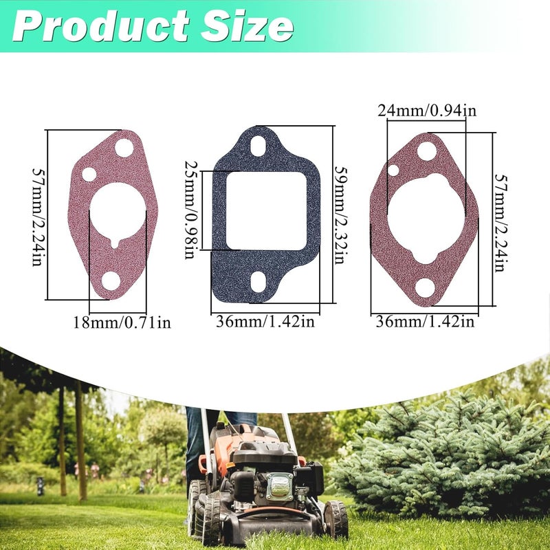 Adefol Carburettor Gasket Kit for Honda GCV160 GCV135 GCV190 GSV190 Engine and HRS216 HRT216 HRB216 HRR216 HRZ216 Lawnmower # 16212-Zl8-000, Professional Airtight Gasket - Image 3