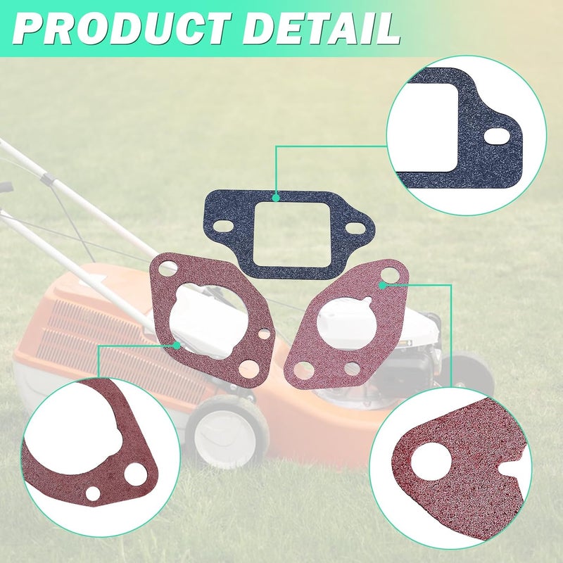 Adefol Carburettor Gasket Kit for Honda GCV160 GCV135 GCV190 GSV190 Engine and HRS216 HRT216 HRB216 HRR216 HRZ216 Lawnmower # 16212-Zl8-000, Professional Airtight Gasket - Image 4