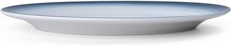 Mikasa Swirl Ombre White Oval Platter 1375 Inch Blue Banded - Image 2