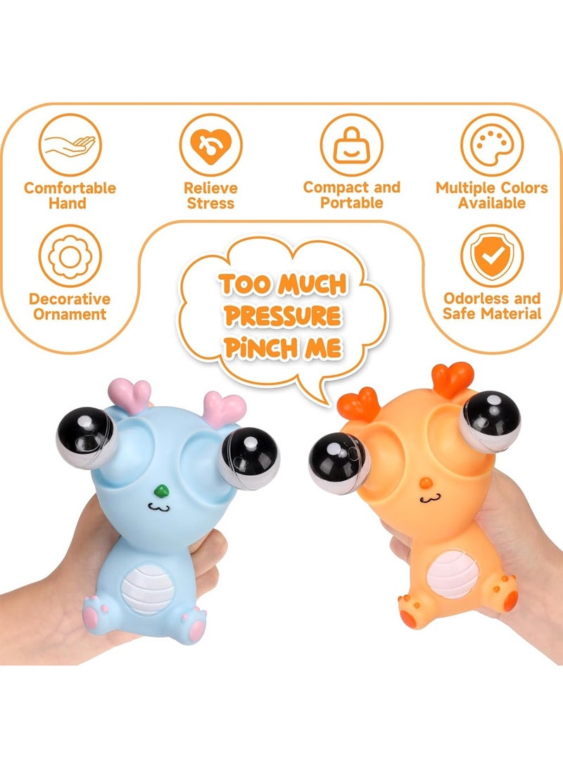 Squeeze Eye Popping Out Stress Relief Cute Dragon Toy,Funny Eyeball Burst Toys for Adults Stress Relief Ornaments Figure Toy,Office and Party Favors Gifts  - Image 2
