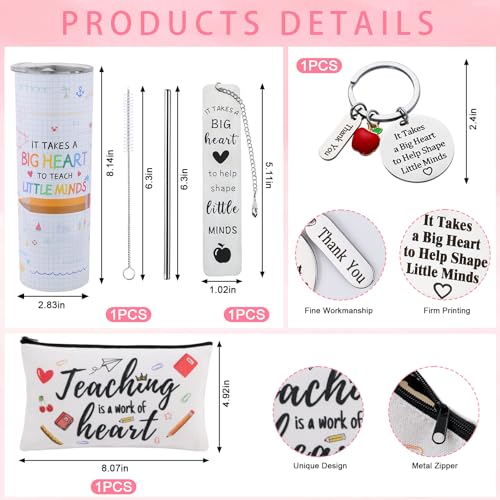 DHQH Best Teacher Appreciation Gifts Set Box,20 oz Insulated Tumbler for Women,Funny Thank You Mothers Day Gifts for Teachers - Image 5