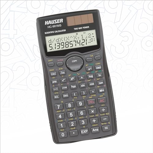 Hauser HC-991 MS Scientific Calculator | 401 Functions with 40 Scientific Calculations | Two Line Display | Data Editor, Statistics & Standard Deviations | Pack of 1 - Image 1