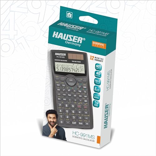 Hauser HC-991 MS Scientific Calculator | 401 Functions with 40 Scientific Calculations | Two Line Display | Data Editor, Statistics & Standard Deviations | Pack of 1 - Image 4