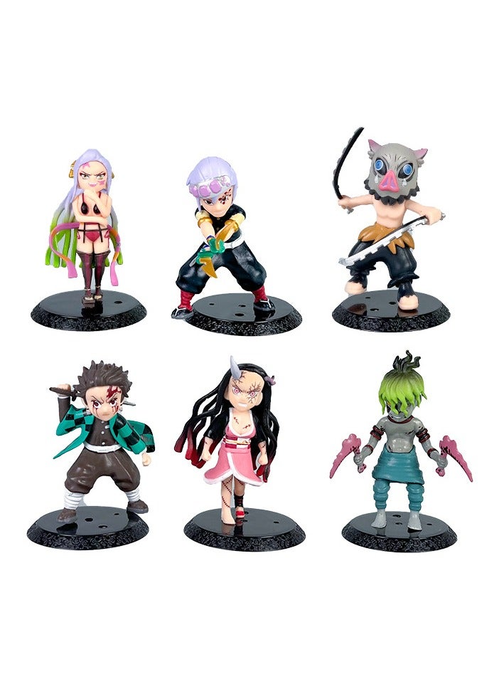 general Ghost Annihilation Blade Anime Figure Battle Edition Tanjiro You Bean Inosuke Doll Model Tabletop Ornament Gifts for Fans and Friends - Image 1