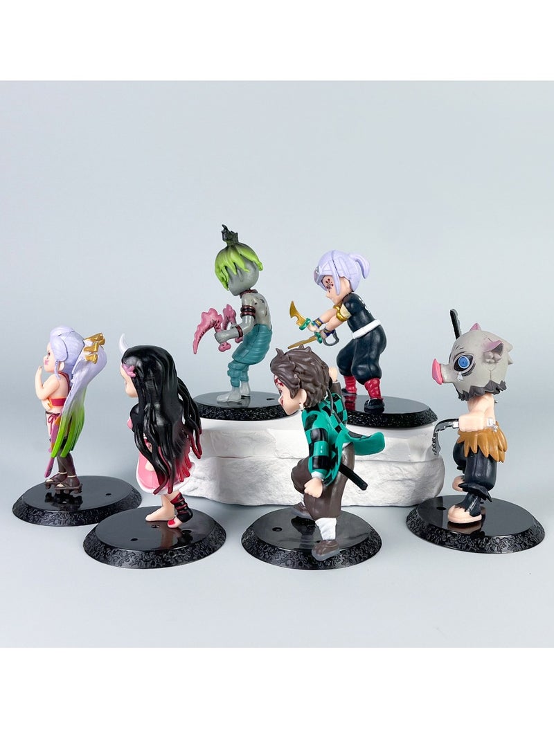 general Ghost Annihilation Blade Anime Figure Battle Edition Tanjiro You Bean Inosuke Doll Model Tabletop Ornament Gifts for Fans and Friends - Image 2