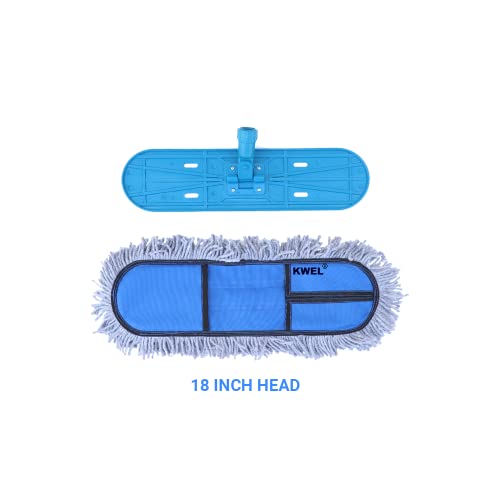 KWEL Plastic Wet And Dry Cotton Pad Floor Mop Refill (18 Inch) Pack Of 2 - Image 4