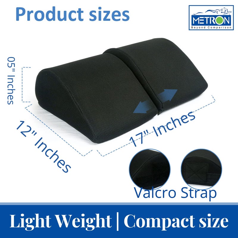 Metron Detachable Foot Rest for Under Desk Desk Footrest for Office and Home Working Can be Use Combined or Separated Washable Cover Size 17x12x5 Inches Pack of 1 - Image 2