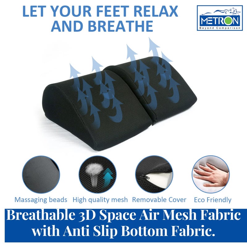 Metron Detachable Foot Rest for Under Desk Desk Footrest for Office and Home Working Can be Use Combined or Separated Washable Cover Size 17x12x5 Inches Pack of 1 - Image 5