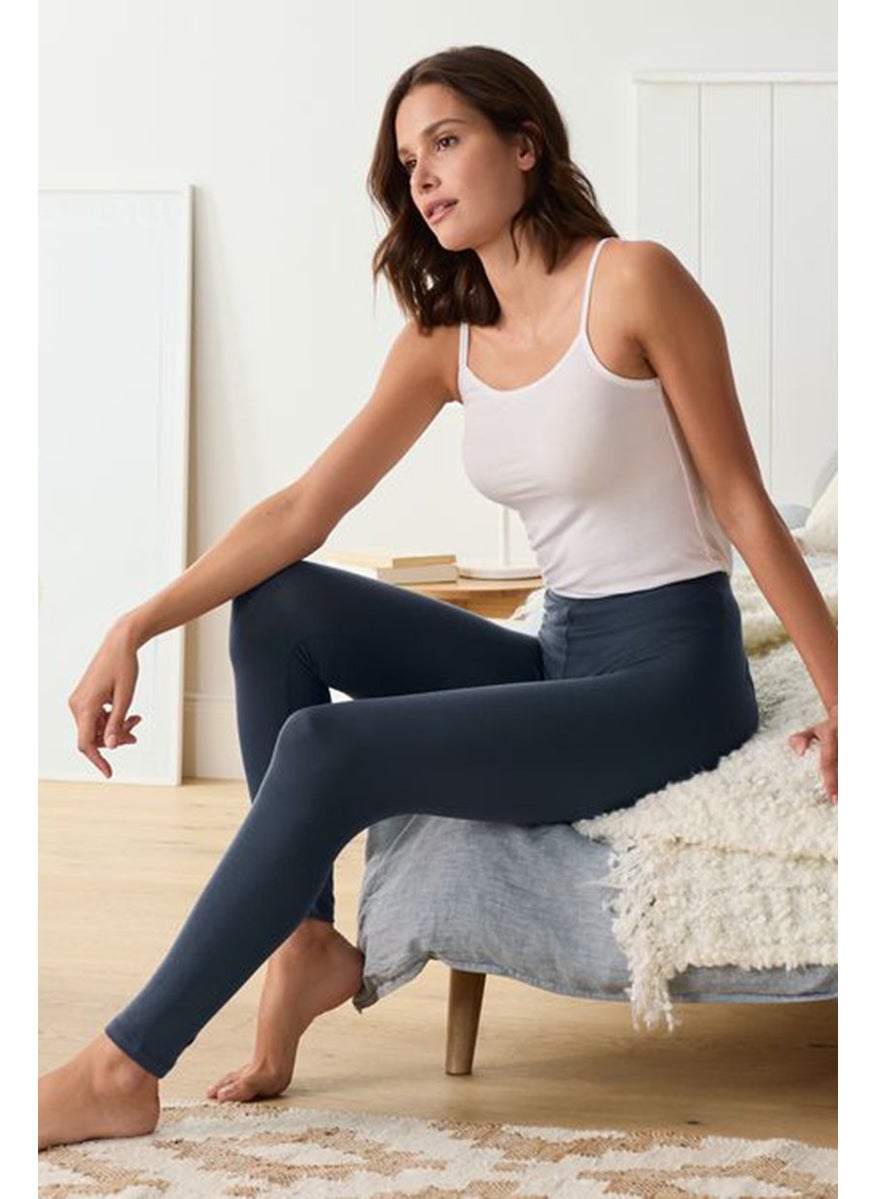 Tchibo Women Full Plain Leggings, Navy  - Image 1