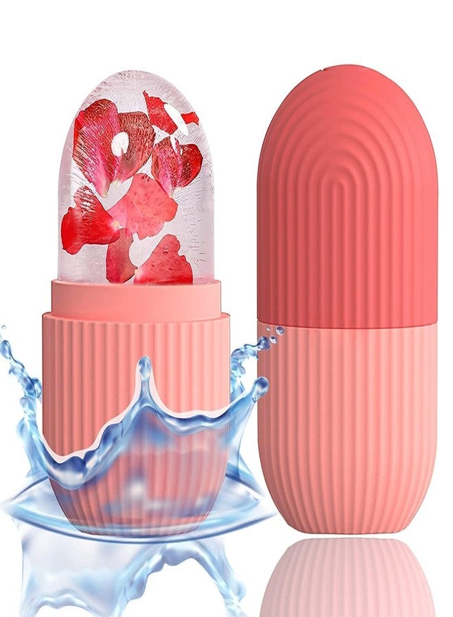 OffyBird Silicone Ice Roller for Face and Eye - Ice Roller for Facial Skin Care, Dark Circles, Puffiness Relief | Face Cooling Roller for Glowing Skin, Eyes roller (Pink) - Image 1