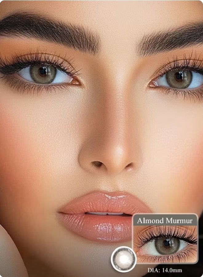فريش ليدي الموند مرم عبوة من قطعتين، عدسات لاصقة للاستخدام الشهري، عدسات لاصقة ملونة، عدسات لاصقة تجميلية - Image 1