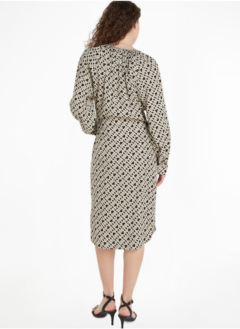 Printed Puff Sleeve Dress - pzsku/ZB75A9406797E85782FC2Z/45/_/1706631405/9886f022-5150-41ce-aa4b-99e37c27a641