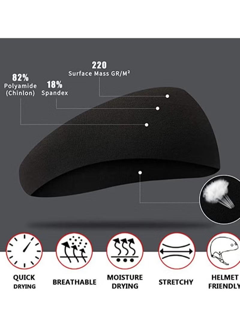 Generic - Mens Women Headband Mens Sweatband Sports Headband for Running Crossfit Cycling Yoga Basketball Working Out Stretchy Moisture Wicking Unisex Hairband - Image 1