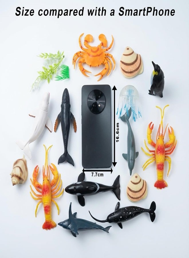 MALLEXO Realistic Underwater BIG Fish Animal Toy for Kids 3+| 12PCs Sea Water Creatures Shark, Whale Figure for Boys and Girls Animals Action Figurine Playset Educational & Learning Toys Birthday Gift - Image 4