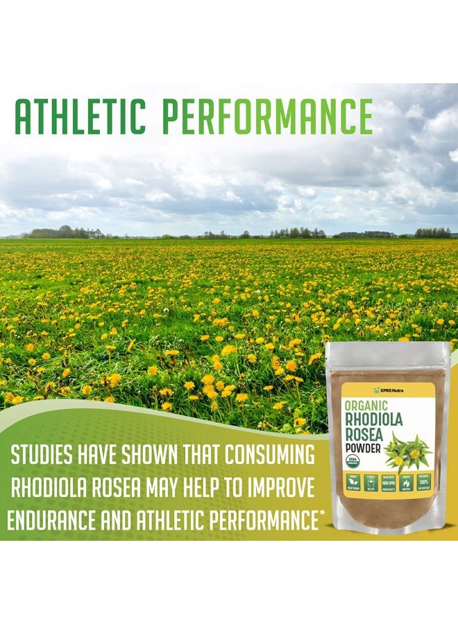 XPRS Nutra Organic Rhodiola Rosea Powder - Premium USDA Organic Rhodiola Powder for Cognition and Relaxation - Vegan Friendly Energy Booster (2 oz) - Image 3