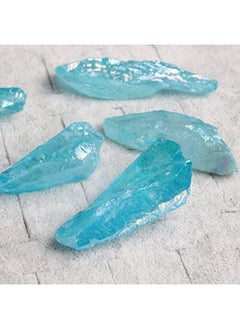 Acxico Acxico 5Pcs Titanium Rainbow Aura Lemurian Quartz Blue Crystal Point Healing  - Image 5