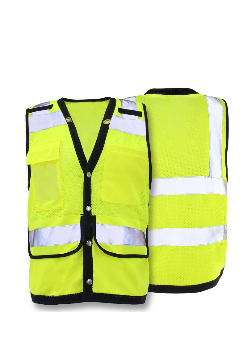 Zuolaya - Unisex Adult Reflective Safety Vest - High Visibility Safety Green - Image 1