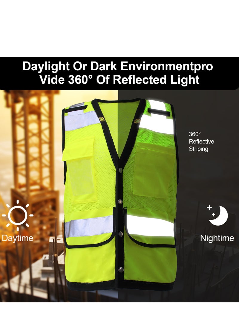 Zuolaya - Unisex Adult Reflective Safety Vest - High Visibility Safety Green - Image 1