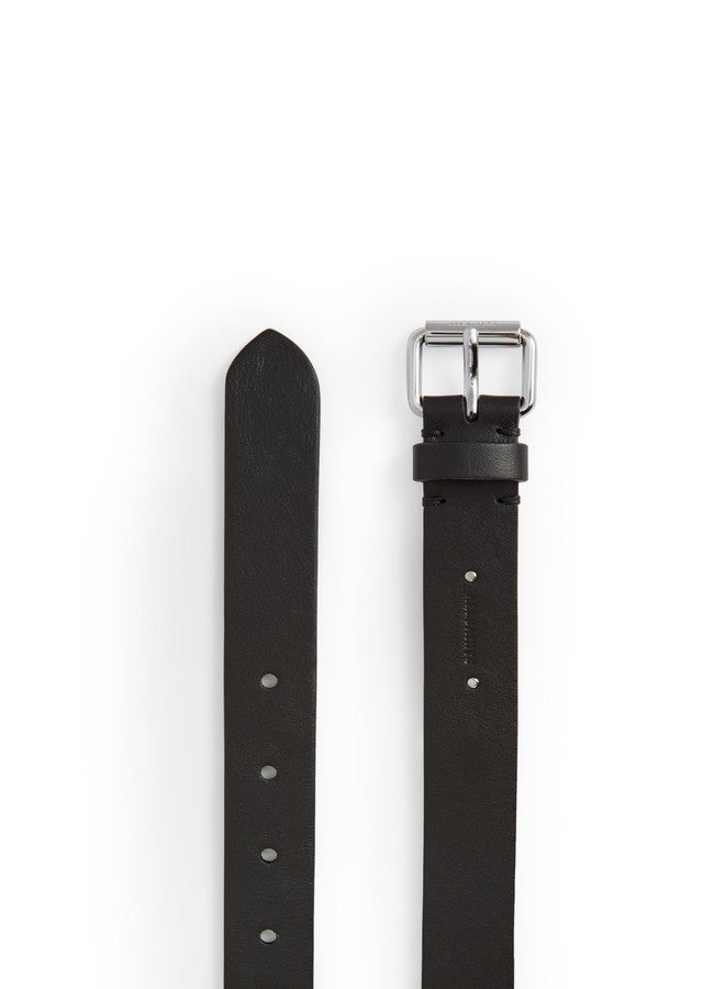 AllSaints Women's 1 Inch Tapered Double Wrap Leather, Wide Belt with Roller Buckle, Black, L-XL - Image 4