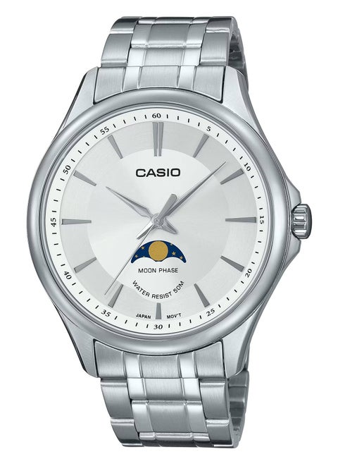 New MTP-M100D-7AVDF Moon Phase Executive Unisex White Dial