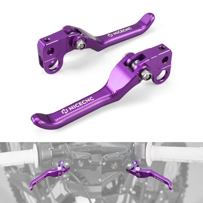 NICECNC Brake Levers Folding Front Rear Brake Levers Compatible with Surron Light bee XS L1E Motorcycle Aluminum CNC Brake Lever Compatible with Segway X160 X260 See Fitment