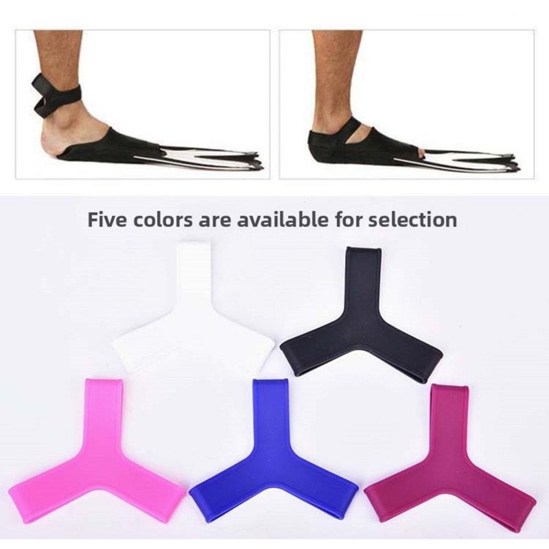 Rose Red Adjustable Frog Shoe Fin With Heel Strap For Snorkeling Non Slip Secure Fit - Image 2
