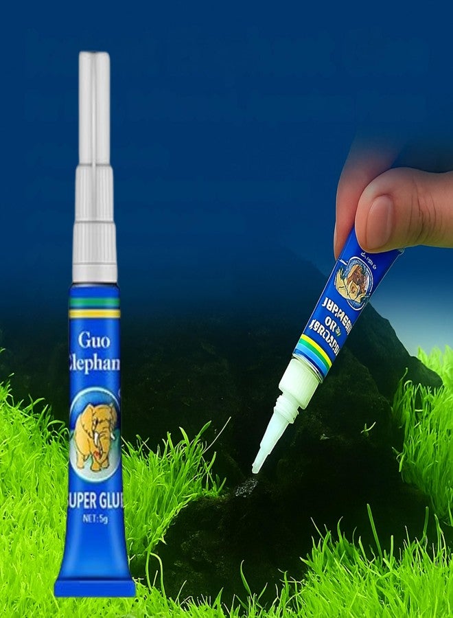 VAYINATO 1Pcs (5g) Instant Elephant Super Glue – Aquarium Safe Adhesive for Rocks, Driftwood & Plants – Fast Bonding, Clear Drying, Waterproof Aquascaping Gel - Image 1