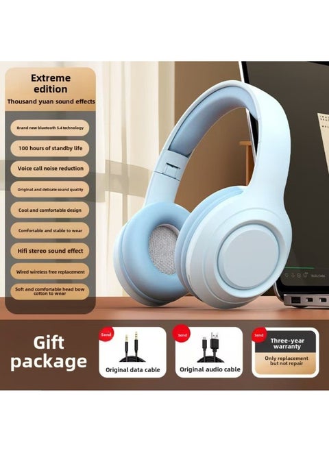 2025 Wireless Bluetooth Headset Headset Computer E-sports Games With Wheat Noise Reduction For China/for Apple-Colour:Official Standard Configuration- Sky Blue☆5.4 Chip☆Dolby Surround Sound☆100% Battery Life Improvement☆Listen To The Sound And Identify The Position☆Ultra Clear Voice
