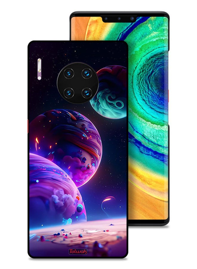 Tolwak Huawei Mate 30 Pro 4G Protective Case Cover Planet Pattern - Image 1