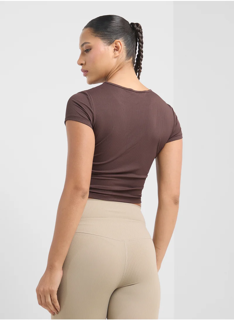 فورورد Fitted Ruched T-Shirt