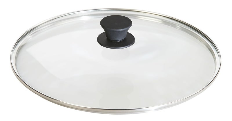 LODGE 12 Round Lodge Tempered Glass Lid 12 Inch Fits Lodge 12 Inch Cast Iron Skillets and 7 Quart Dutch Ovens  - Image 1
