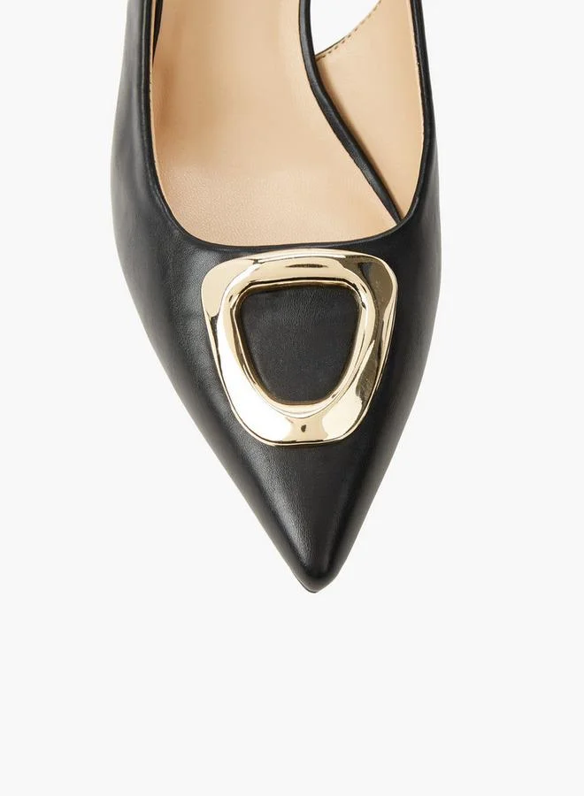 Celeste BLACK Women Kitten Heel Slingback Shoes for Women | Best Price UAE