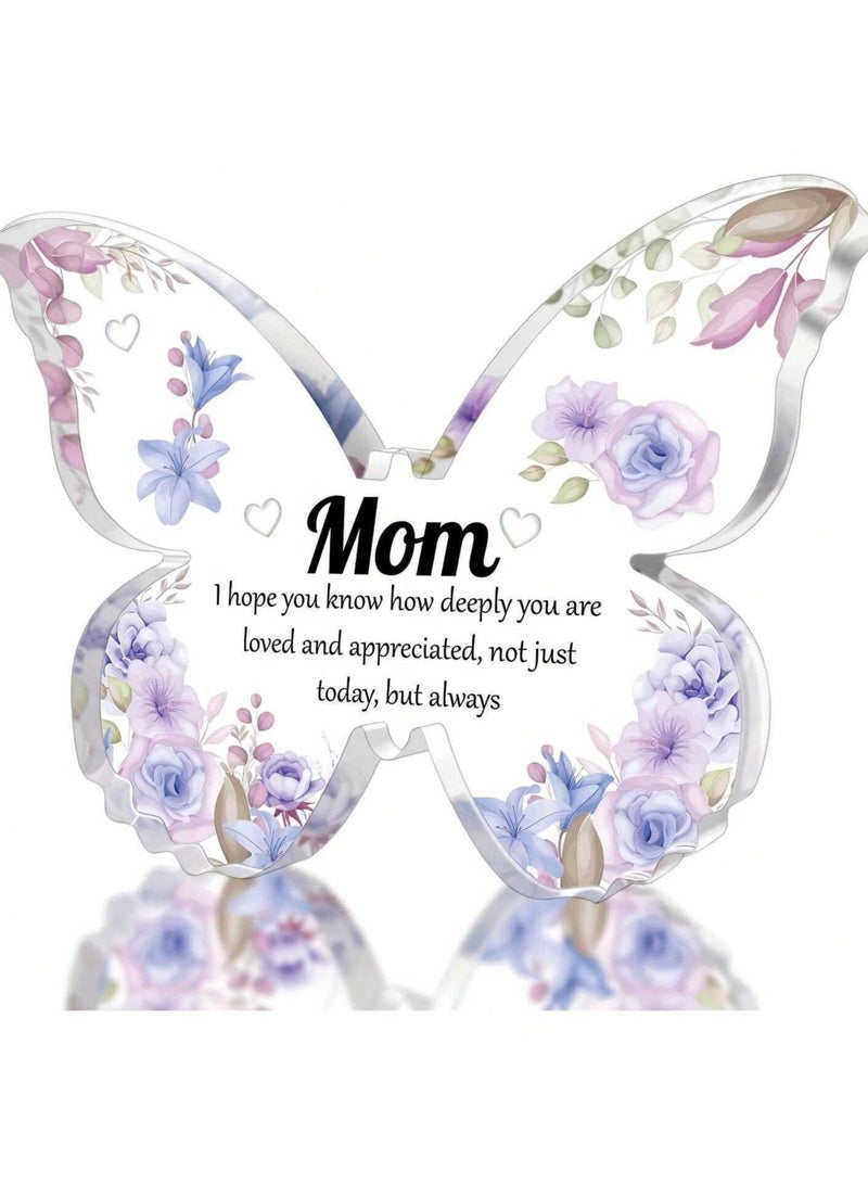 Acrylic erfly Mother's Day Gift with Touching Words for Mom A special gift for Mother's Day or special occasions - Image 1