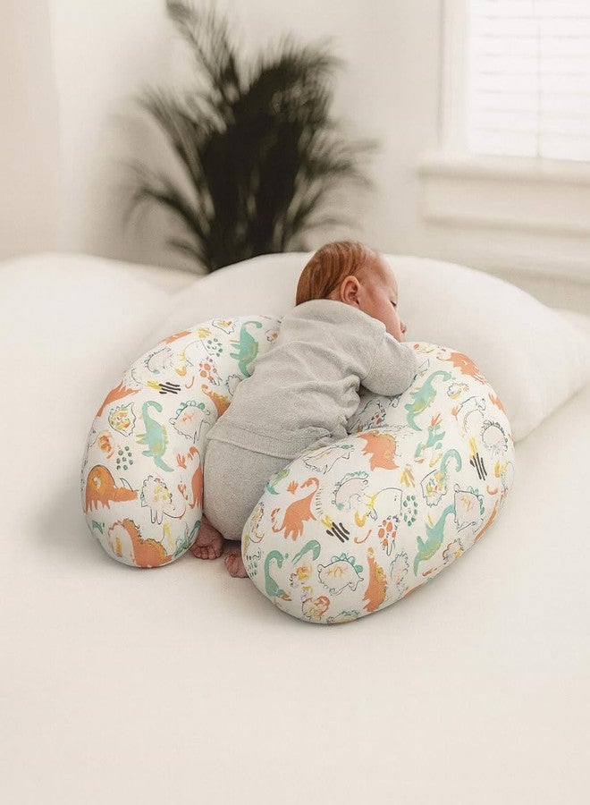 Proliva وسادة بروليفا للرضاعة الطبيعية للأطفال حديثي الولادة مع غطاء قابل للفصل، وسادة رضاعة طبيعية للأمهات، مجموعة دعم لوسادة رضاعة الطفل وسرير الأم (برتقال البط) - Image 1