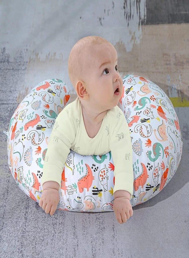 Proliva وسادة بروليفا للرضاعة الطبيعية للأطفال حديثي الولادة مع غطاء قابل للفصل، وسادة رضاعة طبيعية للأمهات، مجموعة دعم لوسادة رضاعة الطفل وسرير الأم (برتقال البط) - Image 3