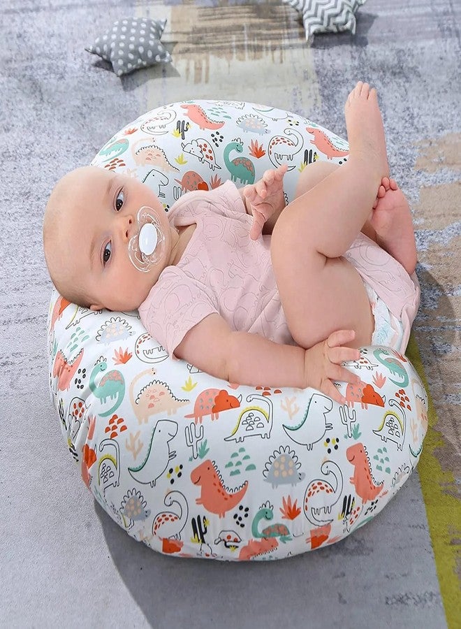 Proliva وسادة بروليفا للرضاعة الطبيعية للأطفال حديثي الولادة مع غطاء قابل للفصل، وسادة رضاعة طبيعية للأمهات، مجموعة دعم لوسادة رضاعة الطفل وسرير الأم (برتقال البط) - Image 2