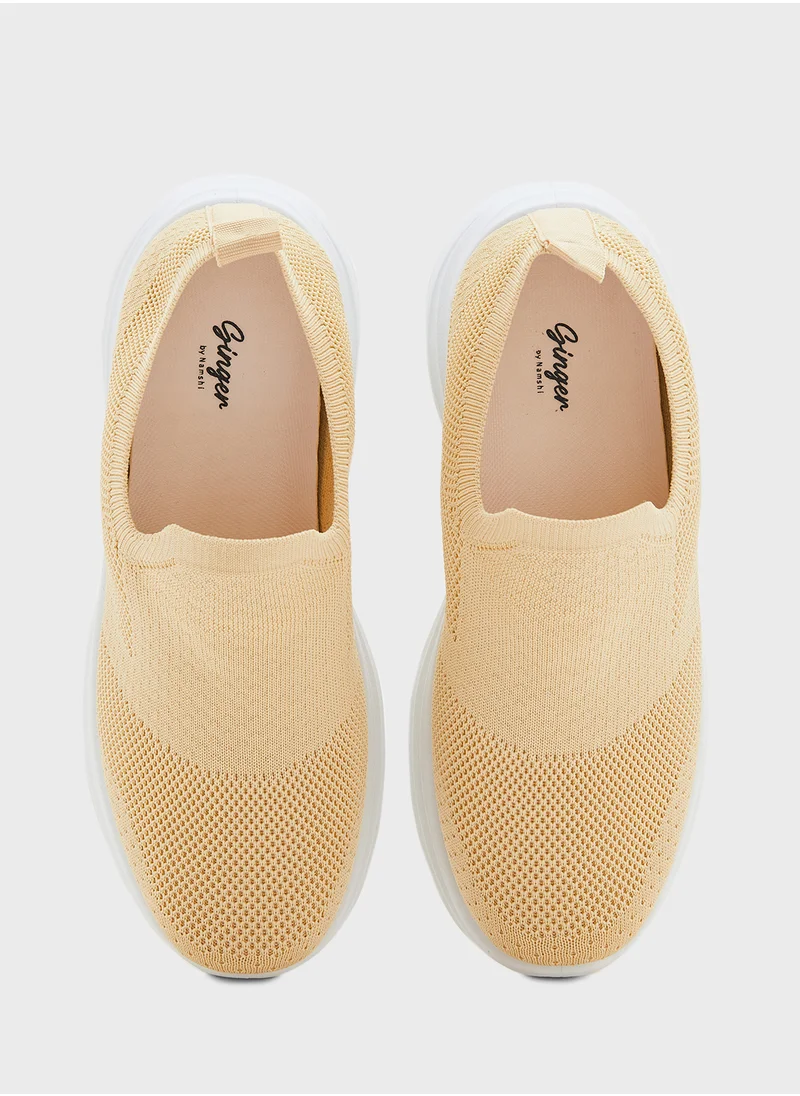 جينجر Fly Knit Slip On  Comfort Shoe