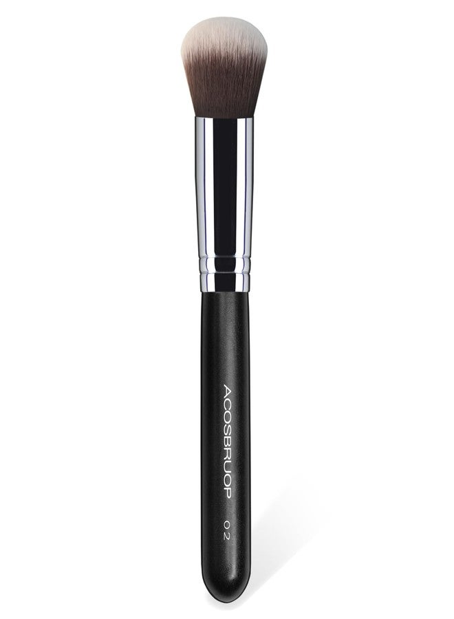 ACOSBRUOP Foundation Brush, Round Top Kabuki Foundation Brush and Professional Grade Makeup Brush for Liquid Blending Mineral Powder Bufting Stippling Makeup Tools, Black - Image 1