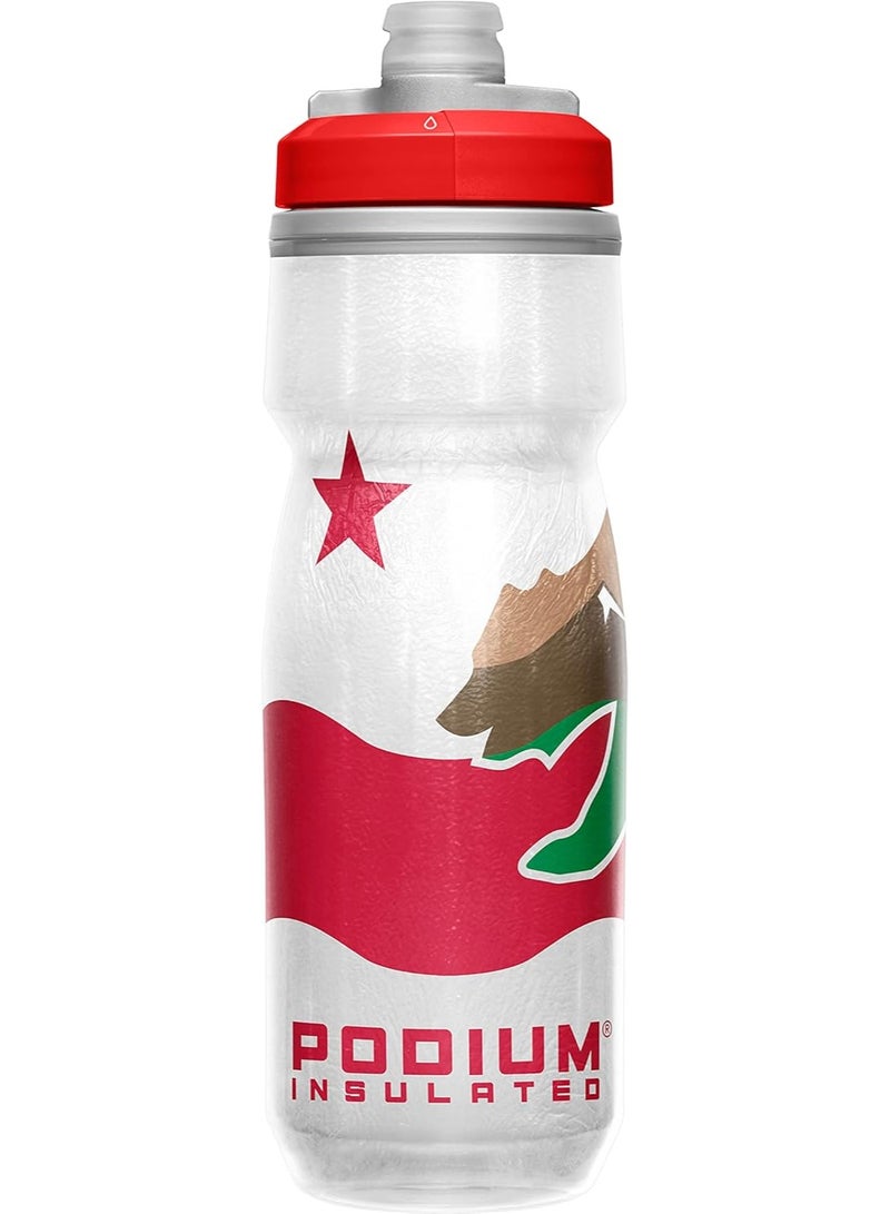 CamelBak Podium Chill Bike Insulated Squeeze Water Bottle California, 21oz - Image 1