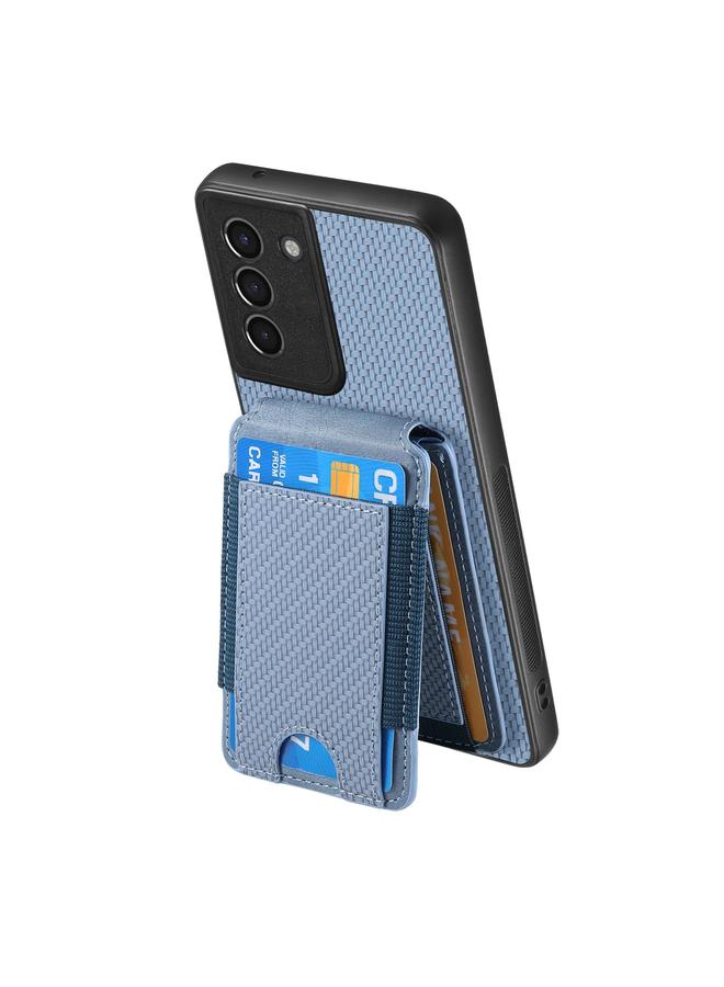 S-TOP Case For Samsung Galaxy S21+ 5G Carbon Fiber Vertical Flip Wallet Stand Phone Case - Image 3