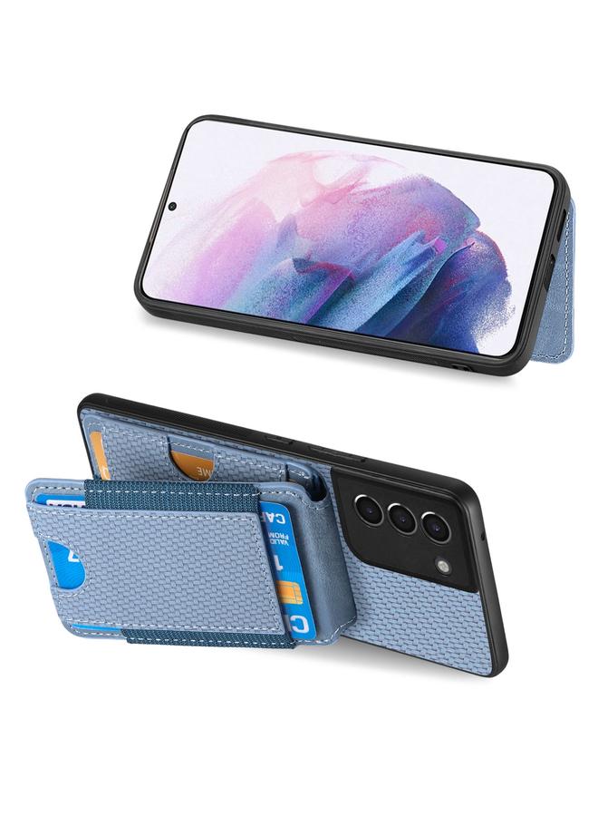 S-TOP Case For Samsung Galaxy S21+ 5G Carbon Fiber Vertical Flip Wallet Stand Phone Case - Image 5