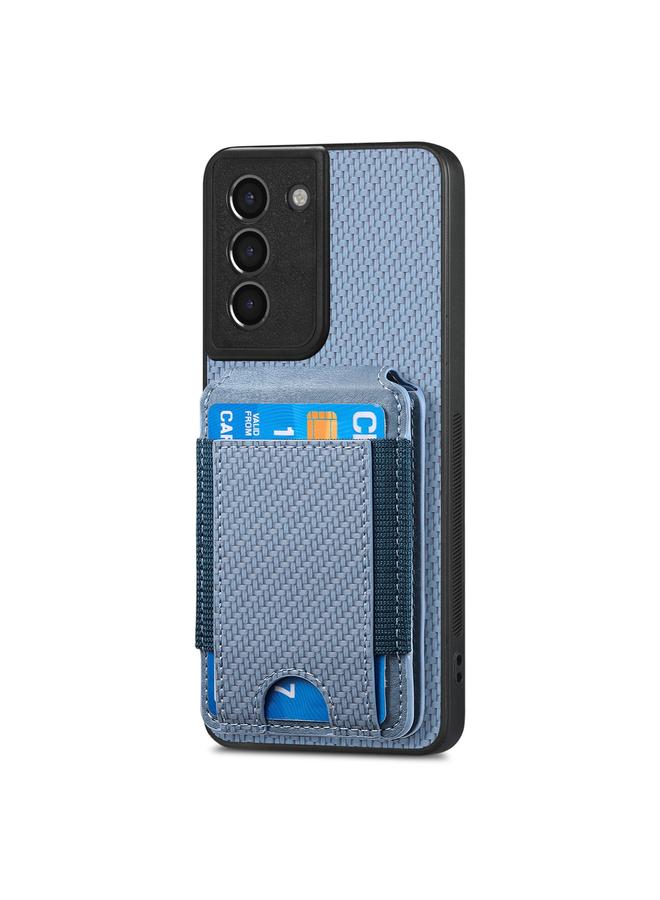 S-TOP Case For Samsung Galaxy S21+ 5G Carbon Fiber Vertical Flip Wallet Stand Phone Case - Image 2