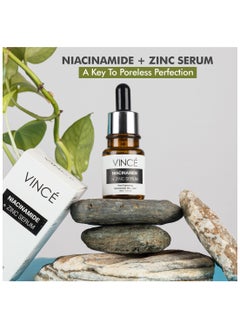 VINCE Niacinamide 10% Zinc 1% Serum – Advanced Formula to Tighten Large Pores, Control Oil, Reduce Acne & Blemishes – Improves Skin Texture for Soft, Smooth, Firm, and Radiant Skin, 30ml  - Image 2