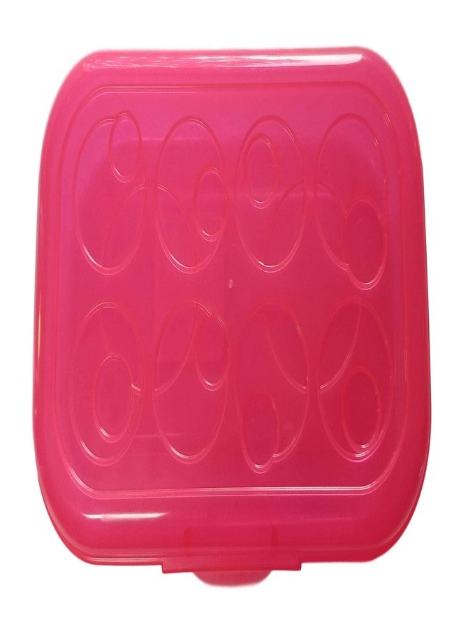 Sterilite Pink Transparent Pencil Case Box - Image 1