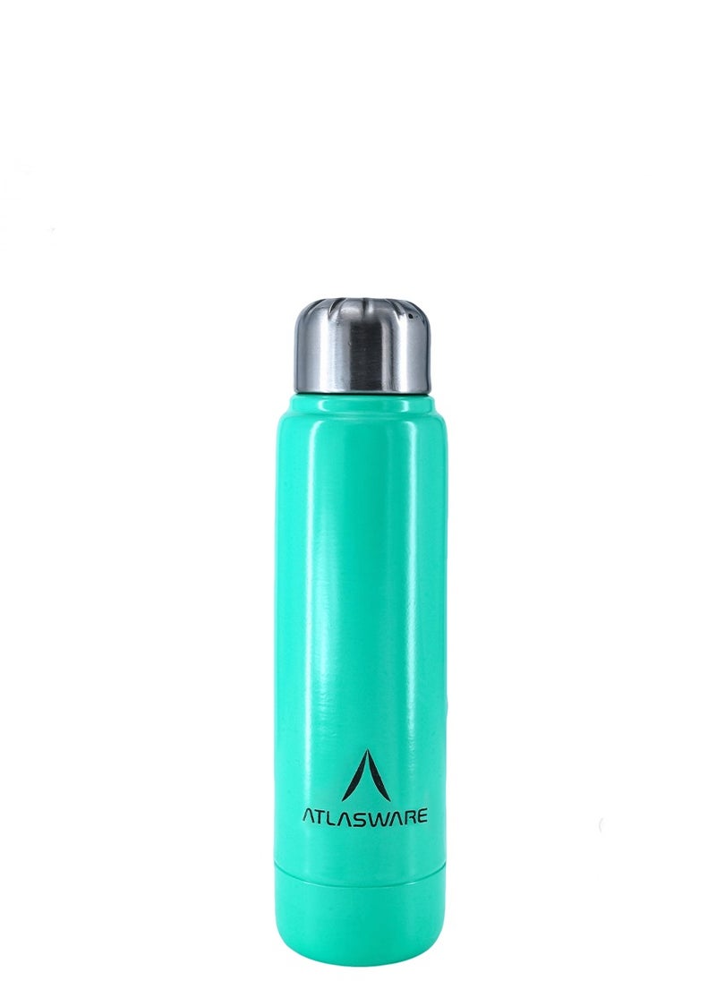 Atlasware - Water Bottle with a Capacity of 220 ml, Stainless Steel Water Bottle that keeps Cold for 30 Hours and Keeps Heat for 8 Hours, Tiffany - Image 1